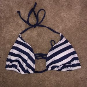 stripped bikini top